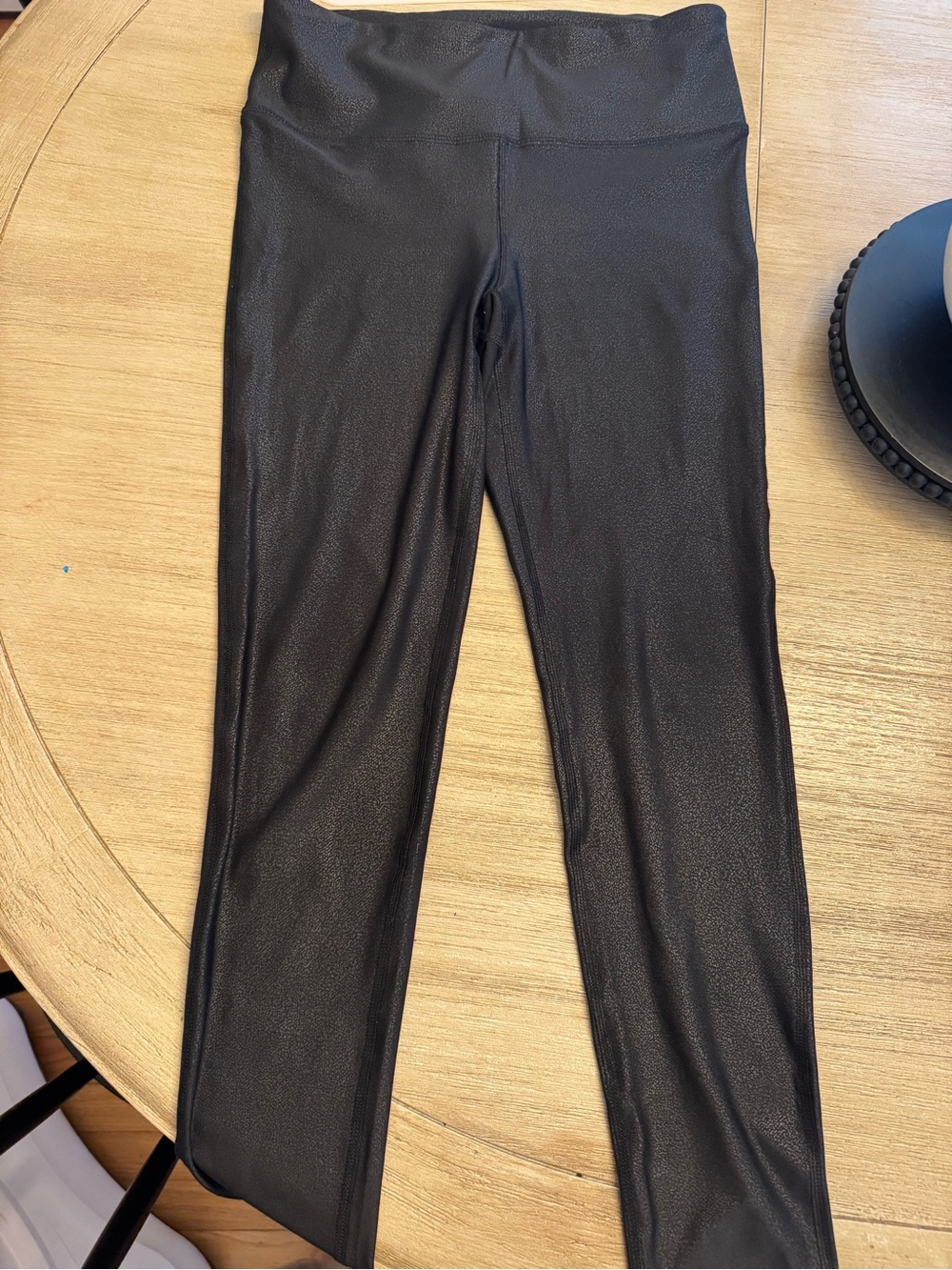 Pink Lily Faux Leather Black Leggings